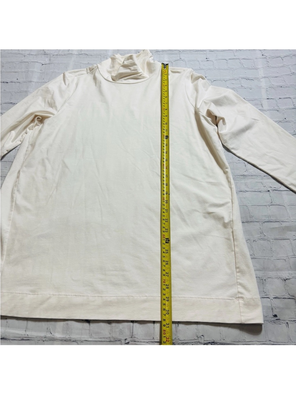 J.Jill Luxe Supima Turtleneck Tunic Long Sleeve Top Ivory Size XL Women's - Picture 7 of 10